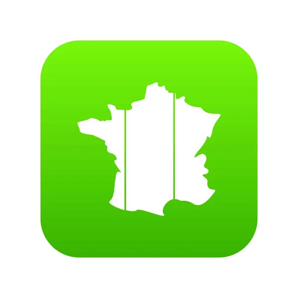 Francia icono digital verde — Archivo Imágenes Vectoriales