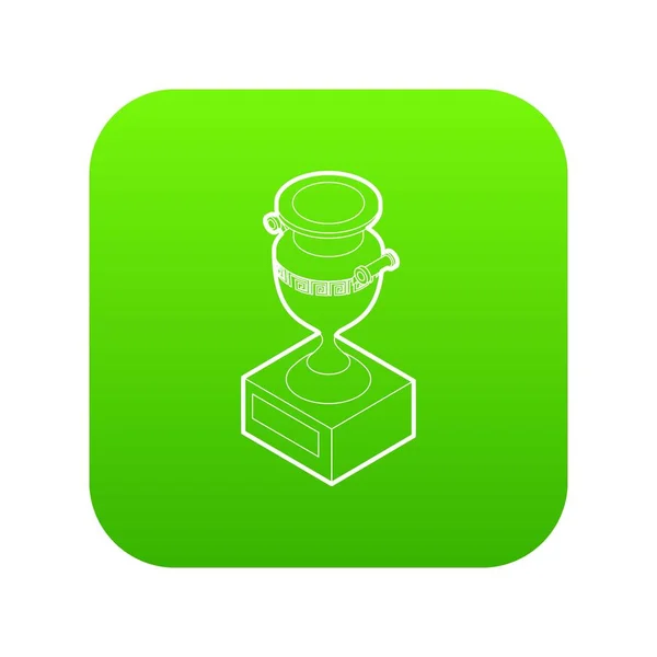 Starověká váza zelená ikona Vektor — Stockový vektor