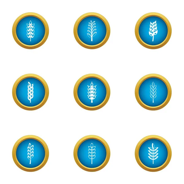 Çavdar Icons set, düz stil yemek