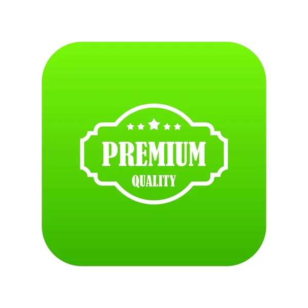 Label de qualité supérieure icône numérique vert — Image vectorielle