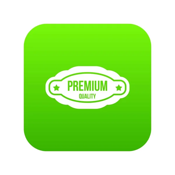 Label de qualité supérieure icône numérique vert — Image vectorielle