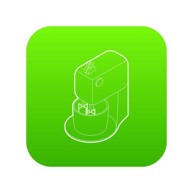 Mutfak mikser yeşil simge vektör