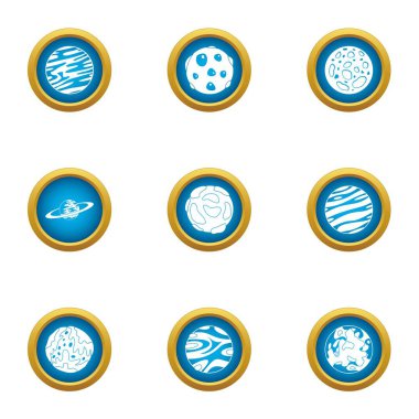 Evren Icons set, düz stil