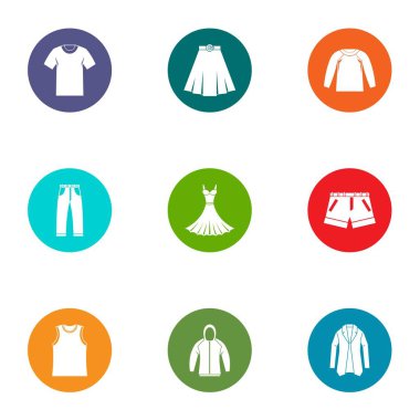 Doku Icons set, düz stil