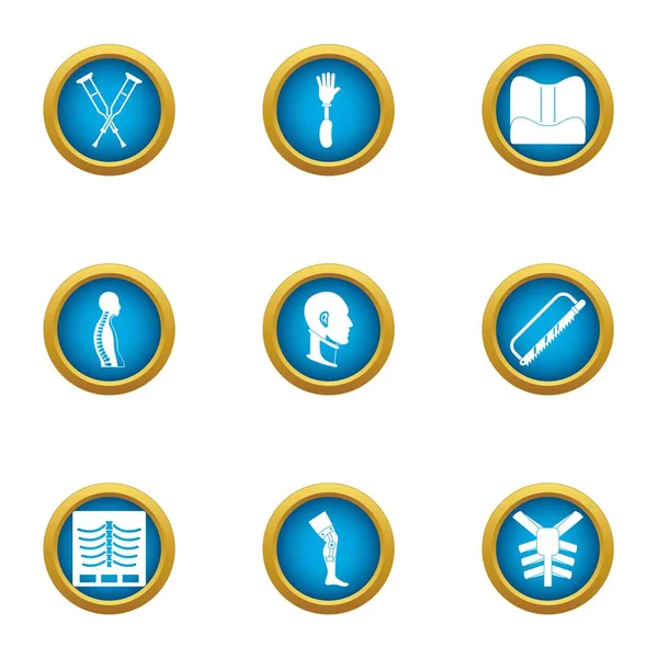 Duruş Icons set, düz stil