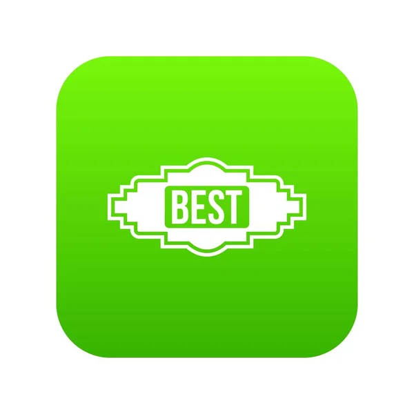 Best label icon digital green — Stock Vector