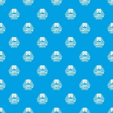 Bilgisayar Servisi desen vektör kesintisiz mavi