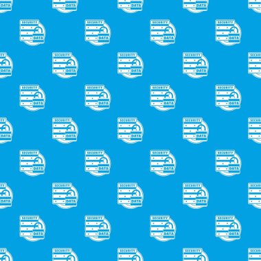 Kilit veri güvenlik desen vektör kesintisiz mavi