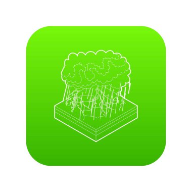 Fırtına yeşil simge vektör