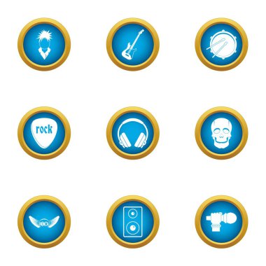 Rock müzik simgeler kümesi, stil düz