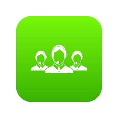 Müşteri destek işleç simgesini dijital yeşil