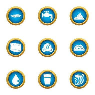 Uyarıcı simgeler kümesi, düz stil