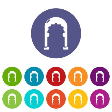 Kemer vintage simgesi. Kemer vintage vektör simgesi web için basit örnek