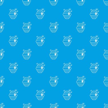 Sürüsü desen vektör kesintisiz mavi