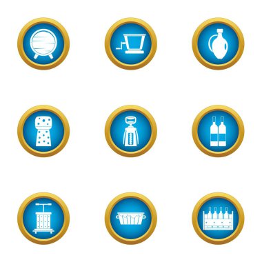 Krem boş simgeler kümesi, düz stil