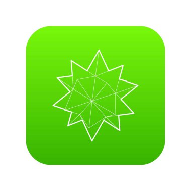 On yıldız simgesi yeşil vektör işaret