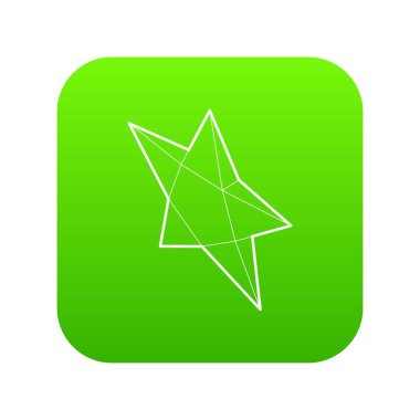 Yıldız simgesi yeşil vektör işaret