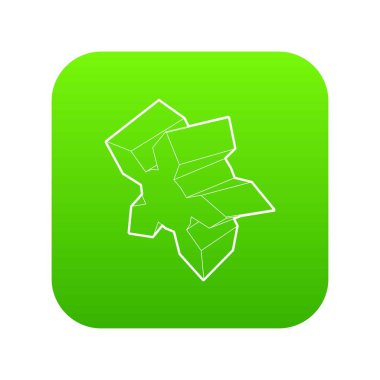 Yıldız simgesi yeşil vektör