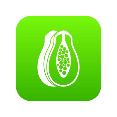 Papaya simgesi dijital yeşil