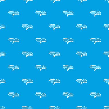 Acımak kitle iletişim araçları desen vektör kesintisiz mavi