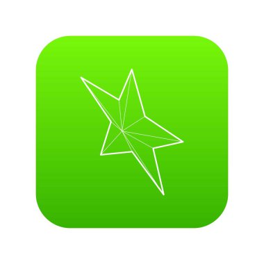 Beş yıldız simgesi yeşil vektör işaret