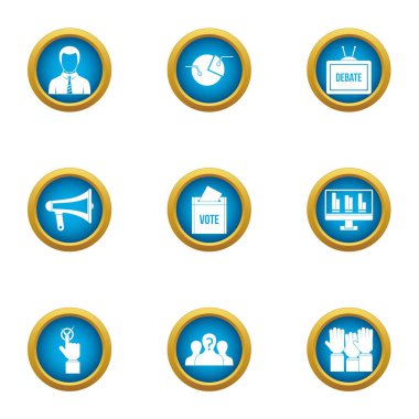 Bölüm simgeler ayarla, stil düz