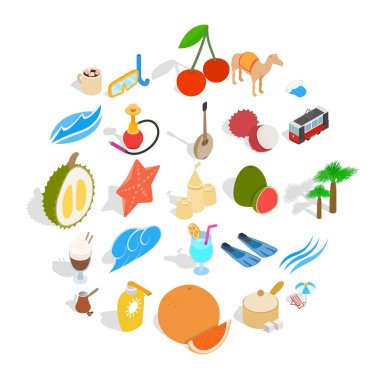 Ankara Icons set, izometrik tarzı