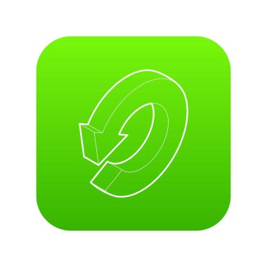 Güncelleştirme yeşil simge vektör