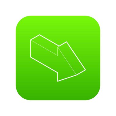 Sağ ok yeşil simge vektör