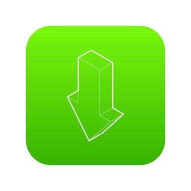 Ok yeşil simge vektör