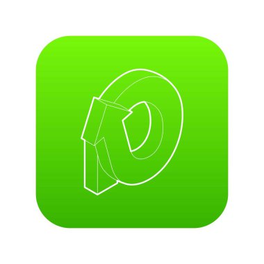 Döndürme döngü yeşil simge vektör