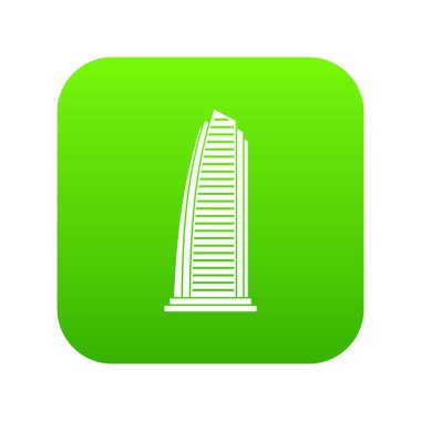 Gökdelen simgesi dijital yeşil