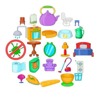 Çeyrek simgeler ayarla, tarzı çizgi film