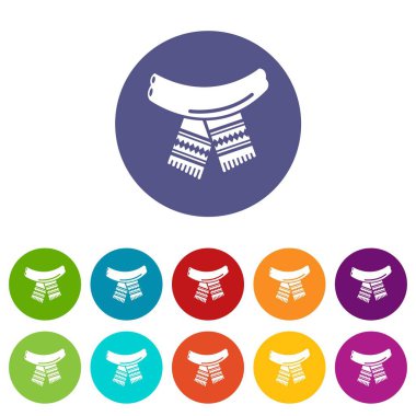 Eşarp simgesi, basit siyah stil