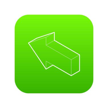 Sol ok yeşil simge vektör