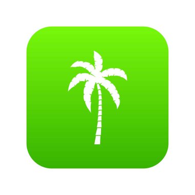 Palmiye ağacı simgesini dijital yeşil
