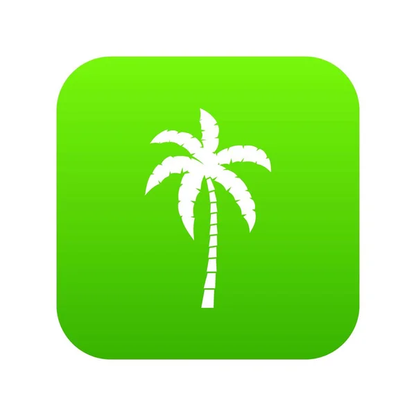 Palm boom pictogram digitale groen — Stockvector