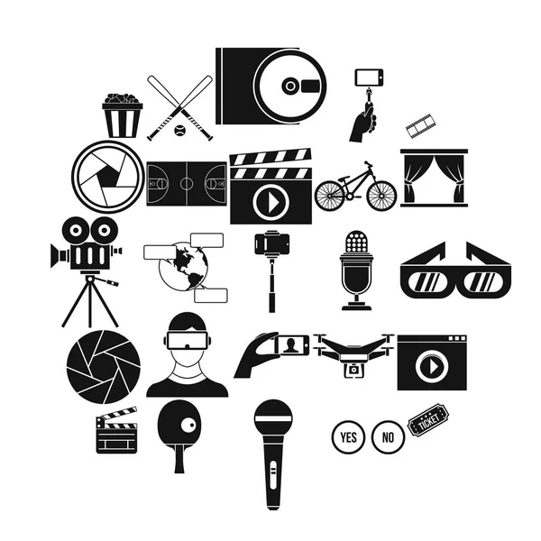 General producer icons set, simple style — Stock Vector