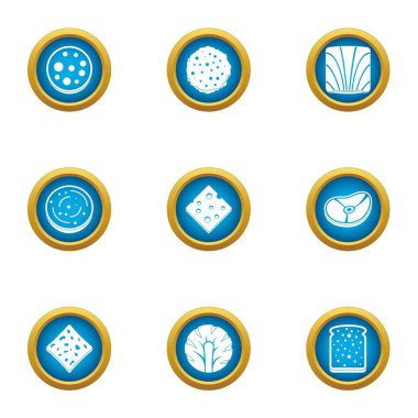 Burger simgeler kümesi, düz stil için bileşen