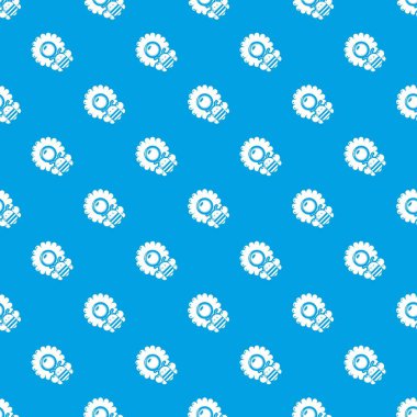 Arı çiçek desen vektör kesintisiz mavi