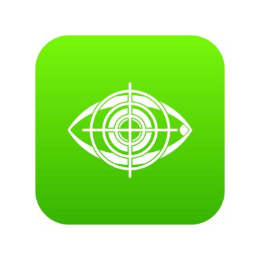 Göz ve hedef simgesini dijital yeşil