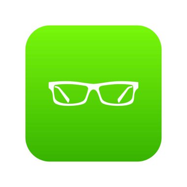 Göz gözlük simgesi dijital yeşil