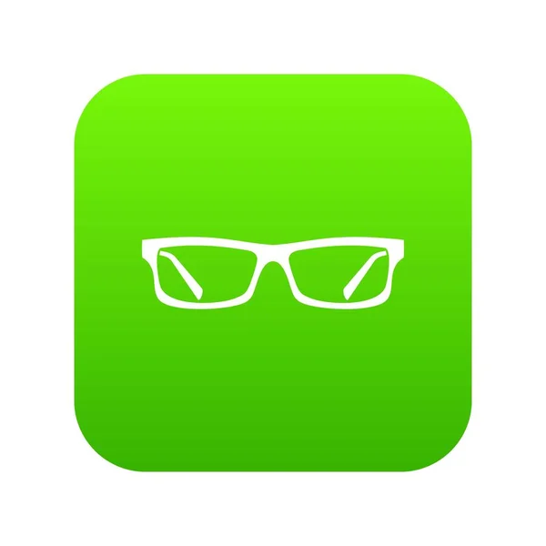 Göz gözlük simgesi dijital yeşil — Stok Vektör