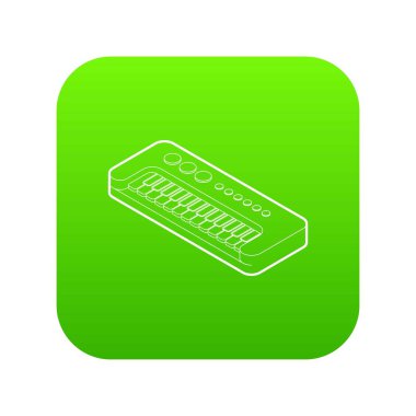 Oyuncak synthesizer yeşil simge vektör