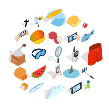 Dinç Icons set, izometrik stili