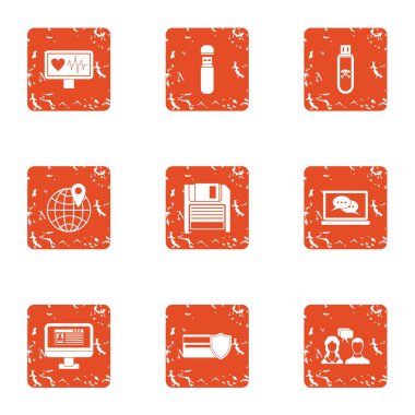 Ödemek dikkat simgeler kümesi, grunge tarzı