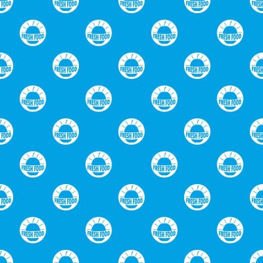 Yeni taze gıda desen vektör kesintisiz mavi