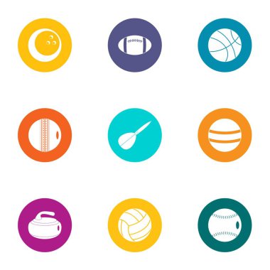 Top ucu simgeler cabukşalterli, düz stil