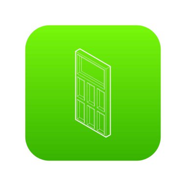 Kapı yeşil simge vektör