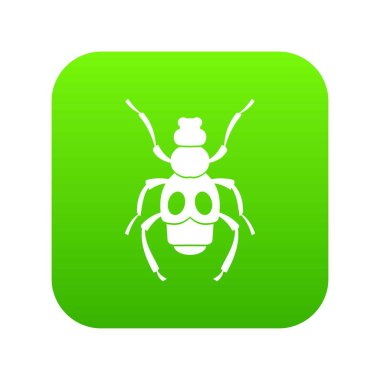 Böceği böcek simgesini dijital yeşil